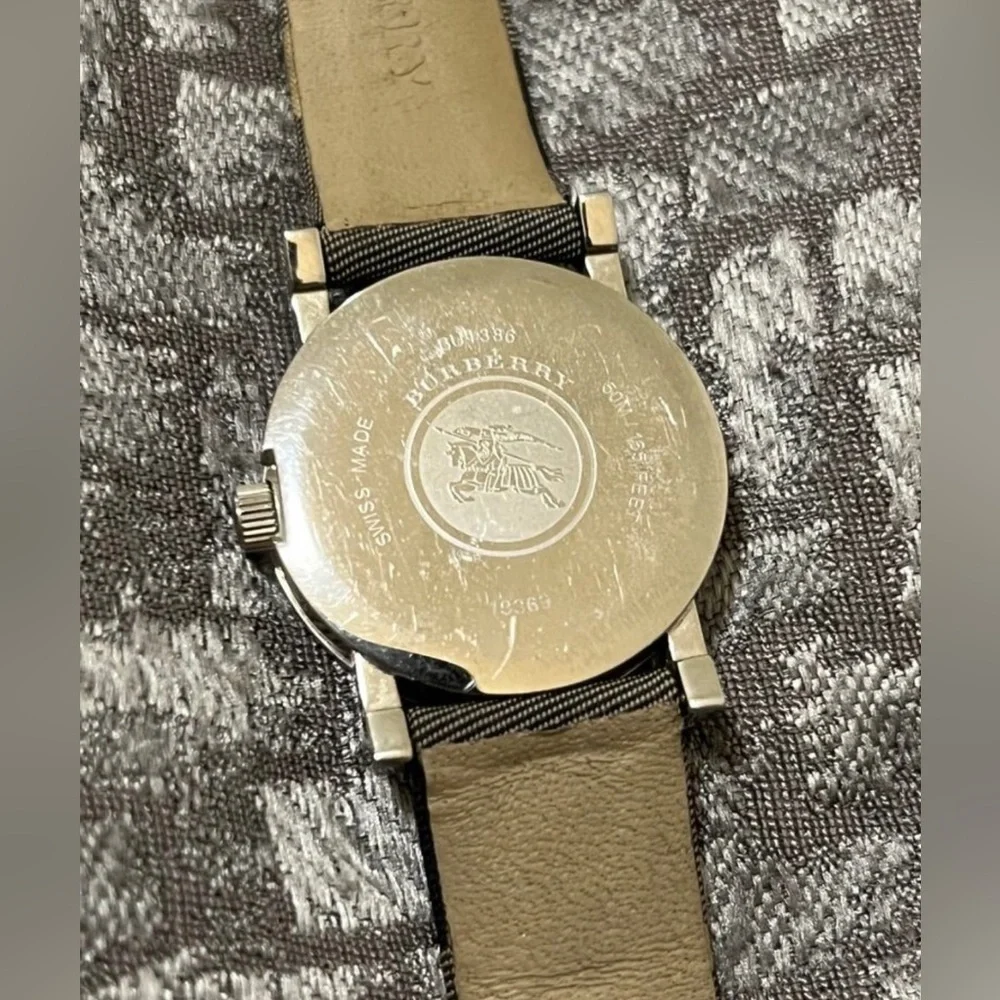 Burberry Silver and Black Women's Watch - Picture 4 of 4